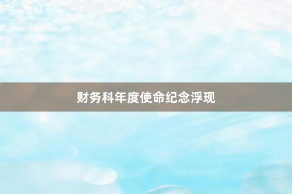 财务科年度使命纪念浮现